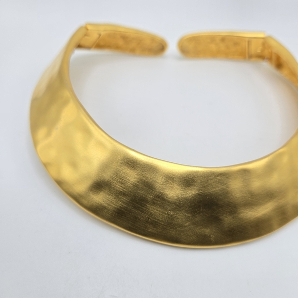 Givenchy Goldtone Choker Collar Necklace 1980s Chunky Couture Runway Mogul Vtg - Picture 6 of 8